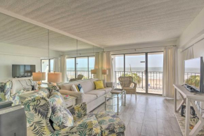 Galveston Oceanfront Condo with Balcony and View!
